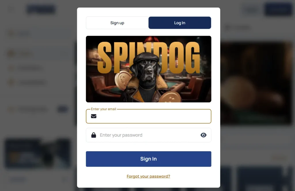 SpinDog Login Process